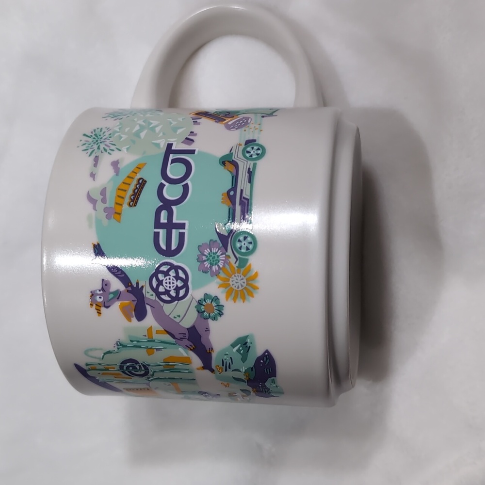 Starbucks White Mug with Colorful Design